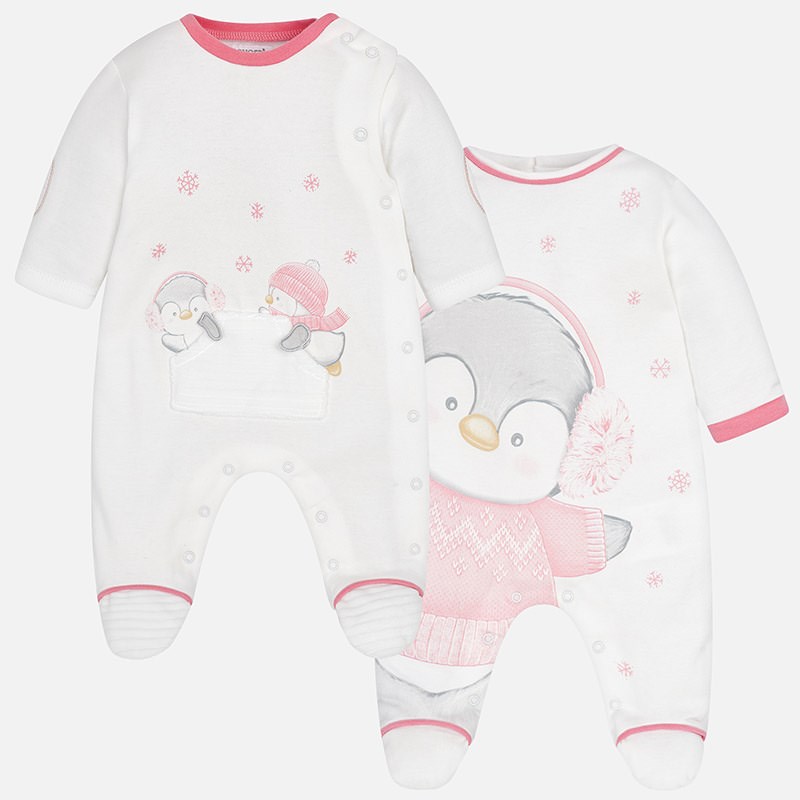 Mayoral Bebek Kışlık Penye Tulum 2'li Set Pembe