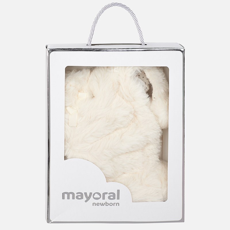 Mayoral Kız Bebek Kışlık Kürklü Bere Beyaz