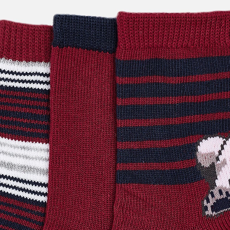 Mayoral Erkek Bebek Kışlık Çorap 3'lü Set Kırmızı