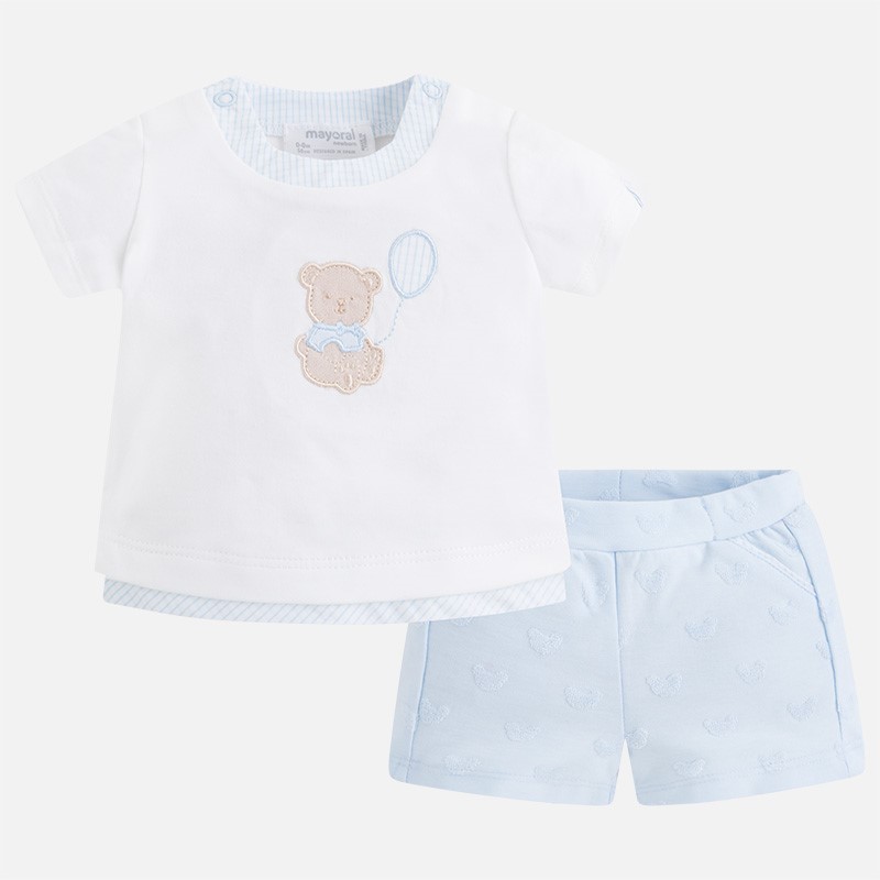 Mayoral Erkek Bebek Yazlık Kısa Kol T-shirt Şort Set Mavi