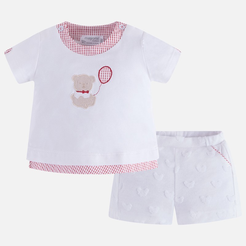 Mayoral Erkek Bebek Yazlık Kısa Kol T-shirt Şort Set Kahverengi 