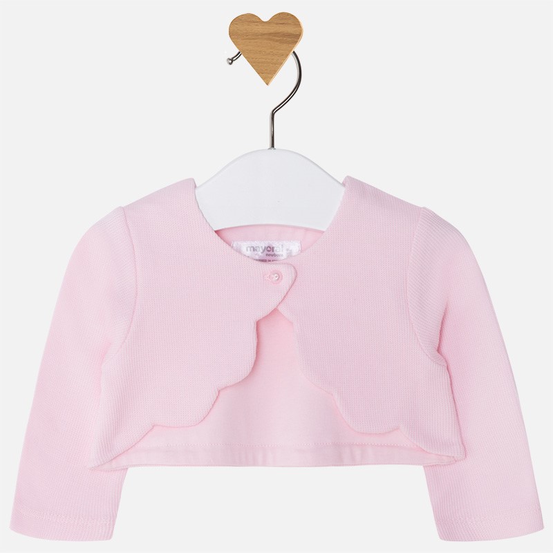 Mayoral Kız Bebek Yazlık Bukle Örgü Bolero Ceket Pembe