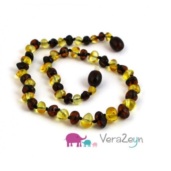 VeraZeyn Kehribar Bebek Diş Kolyesi Lemon&Cherry 31 cm Orjinal