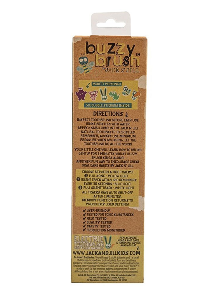 Jack N Jill Buzzy Brush Pilli Diş Fırçası 3 Yaş + Yeni Orjinal