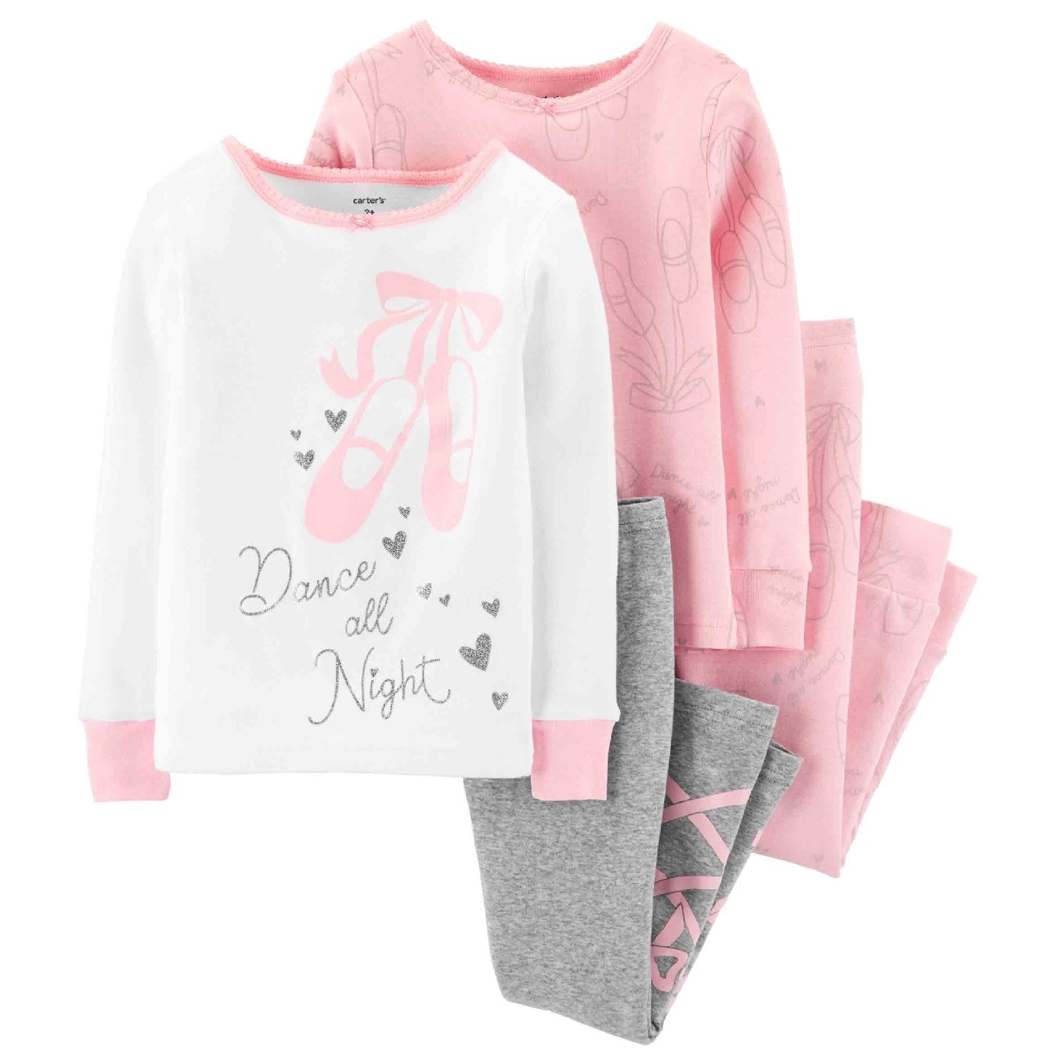 Carters Kız Kışlık 4'lü Penye Pijama Takım Pembe