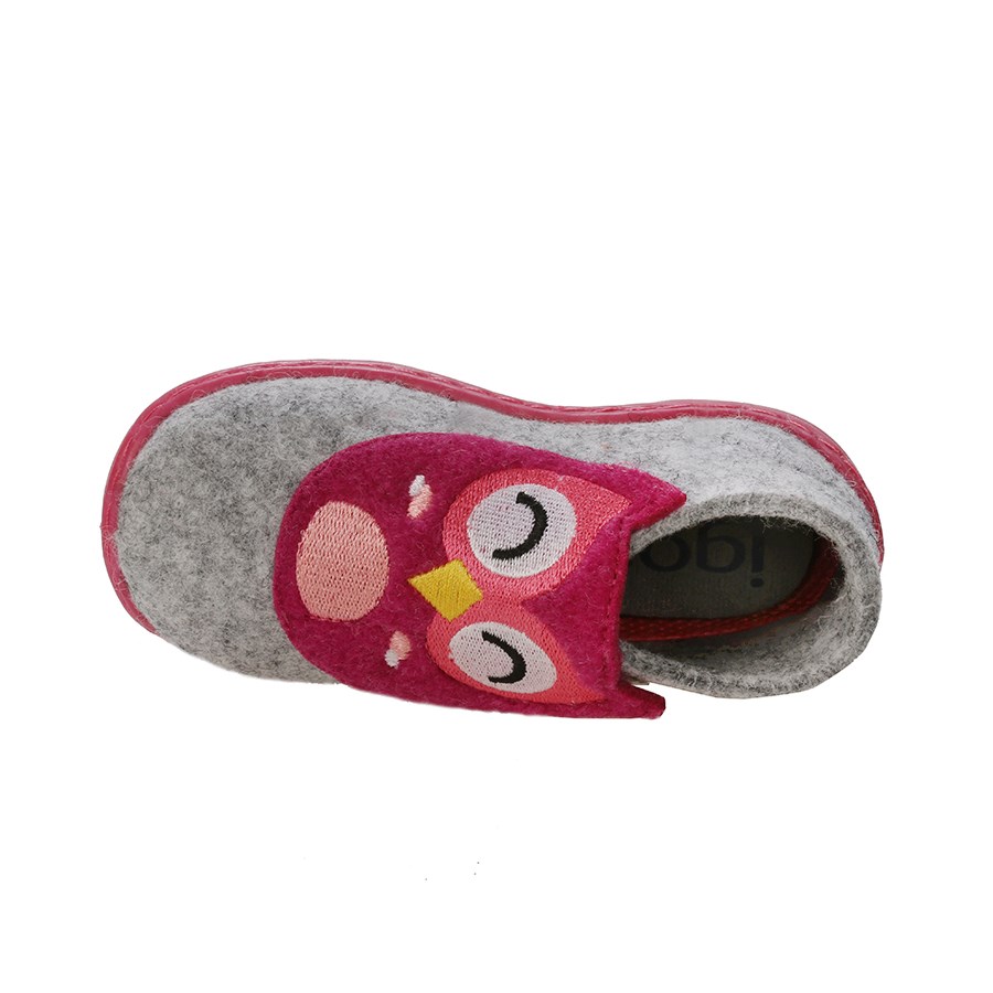igor Çocuk Ev Ayakkabısı Owl Pembe