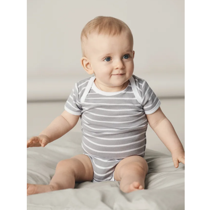 Name It Erkek Bebek Kışlık Kısa Kol Body 3'lü Set Gri