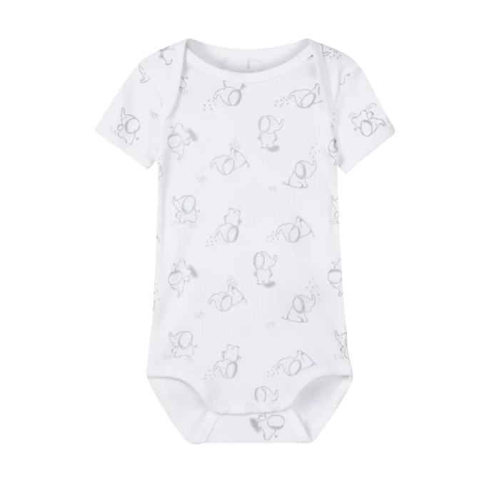 Name It Erkek Bebek Kışlık Kısa Kol Body 3'lü Set Gri