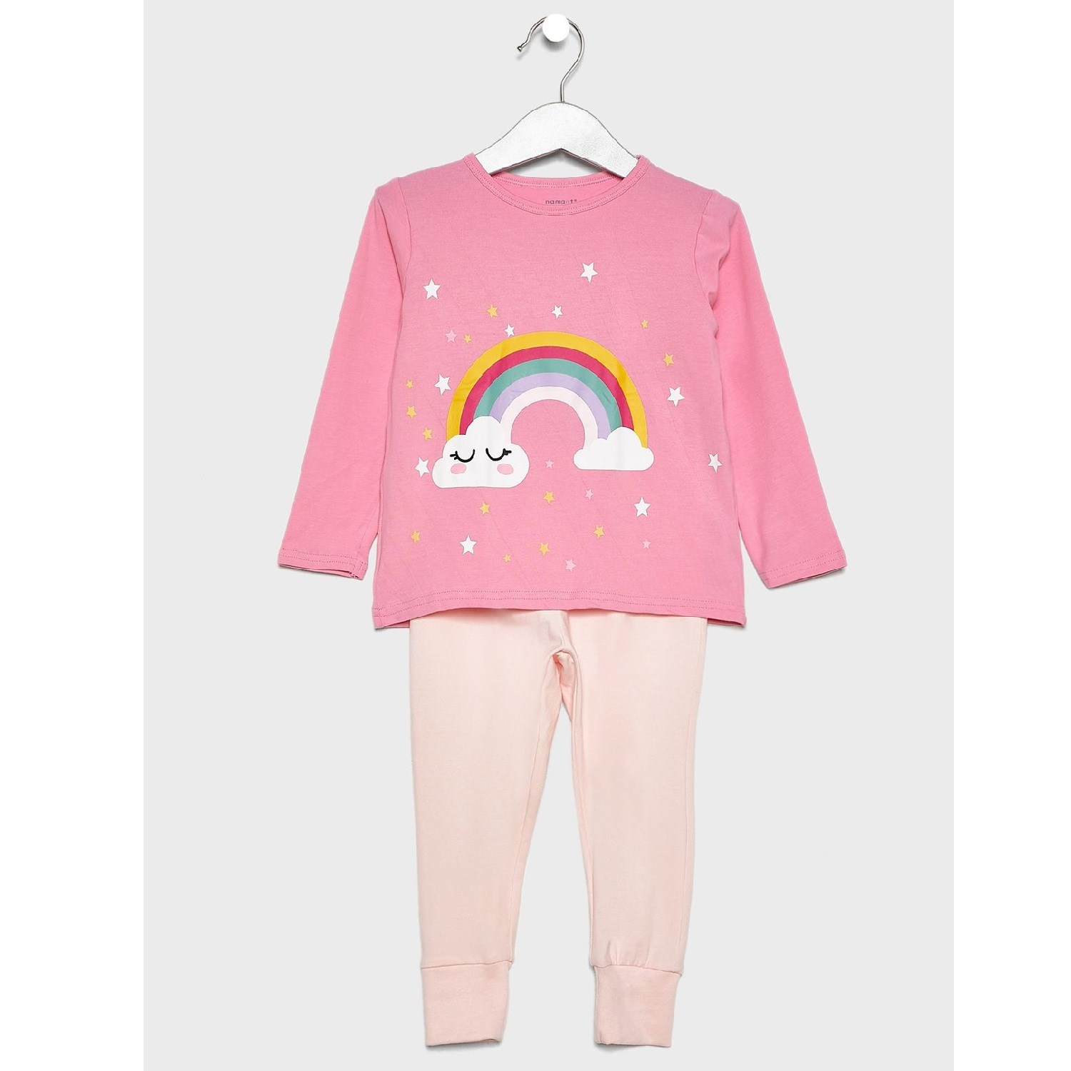 Name It Kız Kışlık Organik Pamuk Pijama Takım Pembe