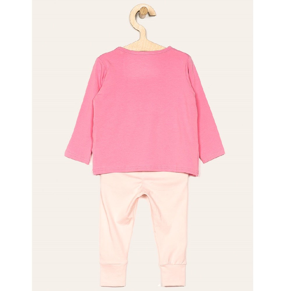 Name It Kız Kışlık Organik Pamuk Pijama Takım Pembe