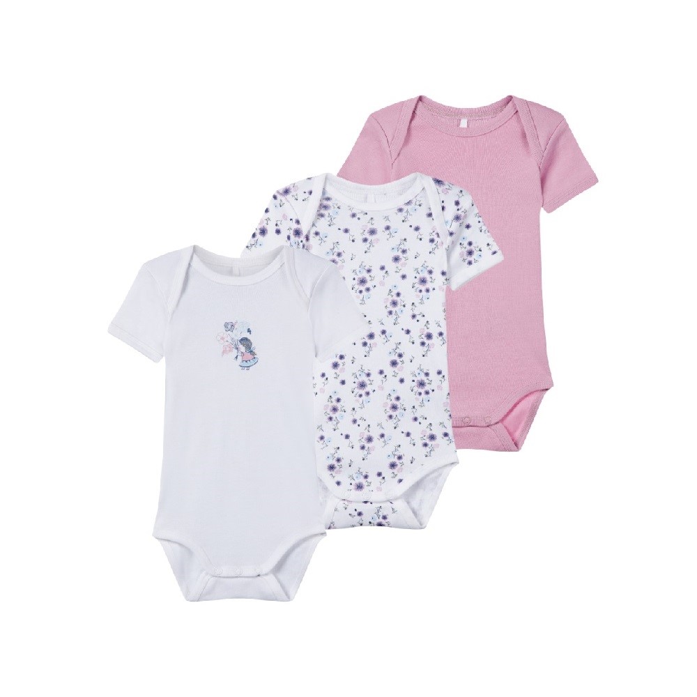 Name It Kız Bebek Kışlık Kısa Kol Body 3'lü Set Mor