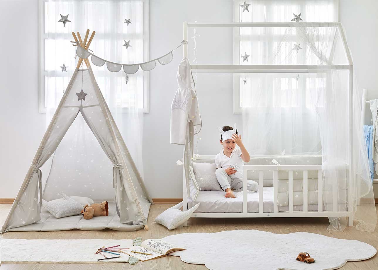 Aybi Baby Çocuk Havlu Bornoz - Super Star Beyaz