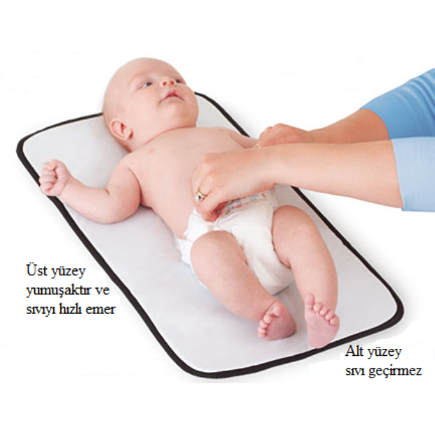 BabyNEO Bambu Pratik Alt Değiştirme Pedi 40x60 cm Beyaz