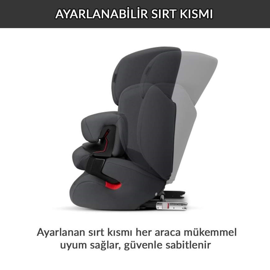ADAC'lı Cybex CBX Aura Free Fix 9-36 Oto Koltuğu Comfy Grey Orjinal
