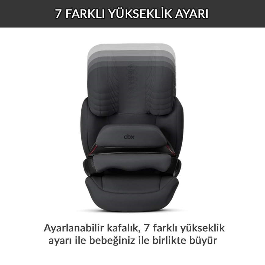 ADAC'lı Cybex CBX Aura Free Fix 9-36 Oto Koltuğu Comfy Grey Orjinal
