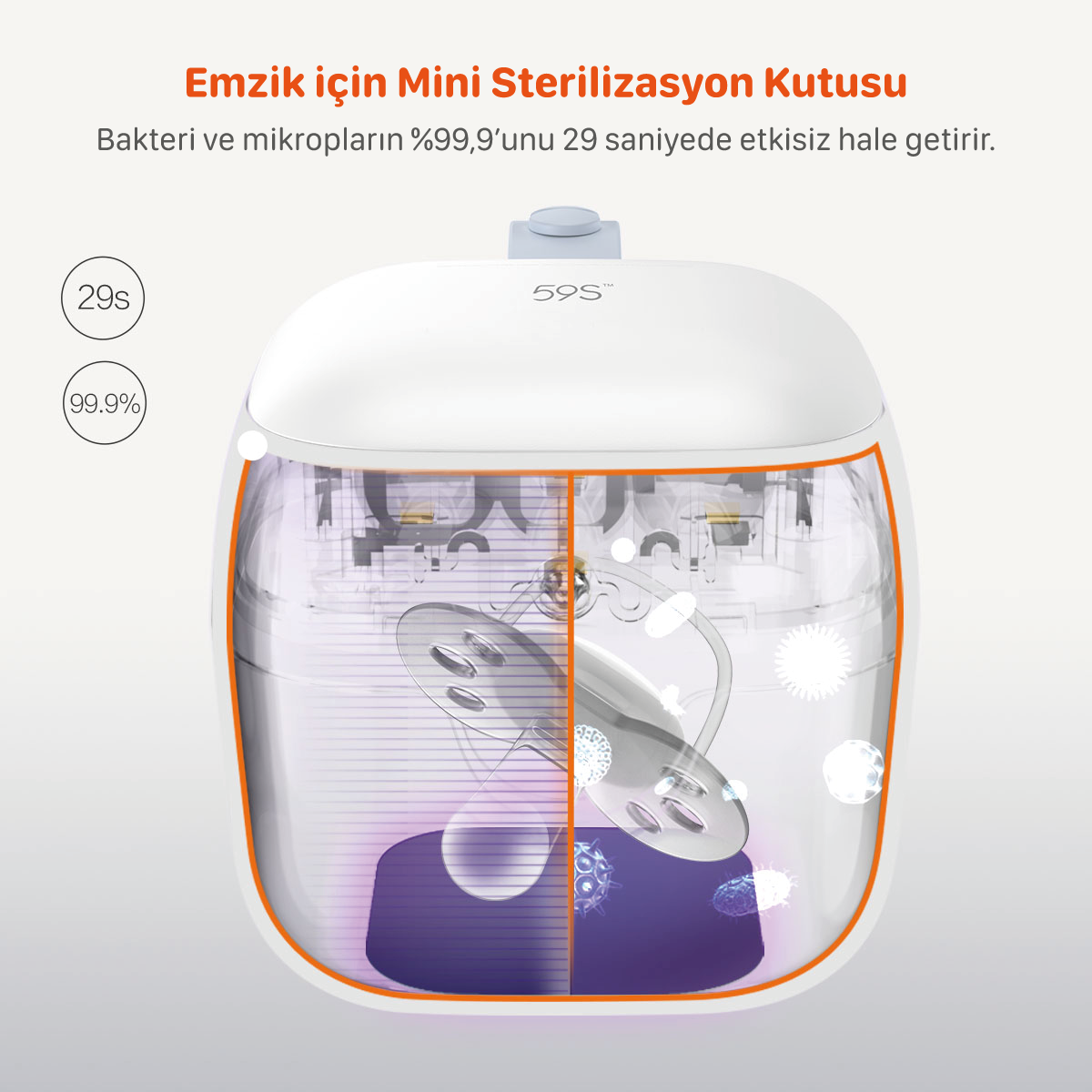 Deerma S6 Ultraviyole (UVC) Mini Sterilizasyon Kutusu Orjinal