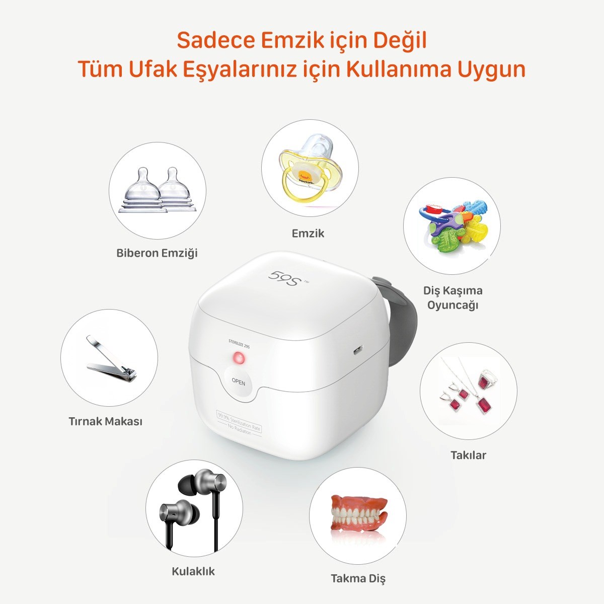 Deerma S6 Ultraviyole (UVC) Mini Sterilizasyon Kutusu Orjinal