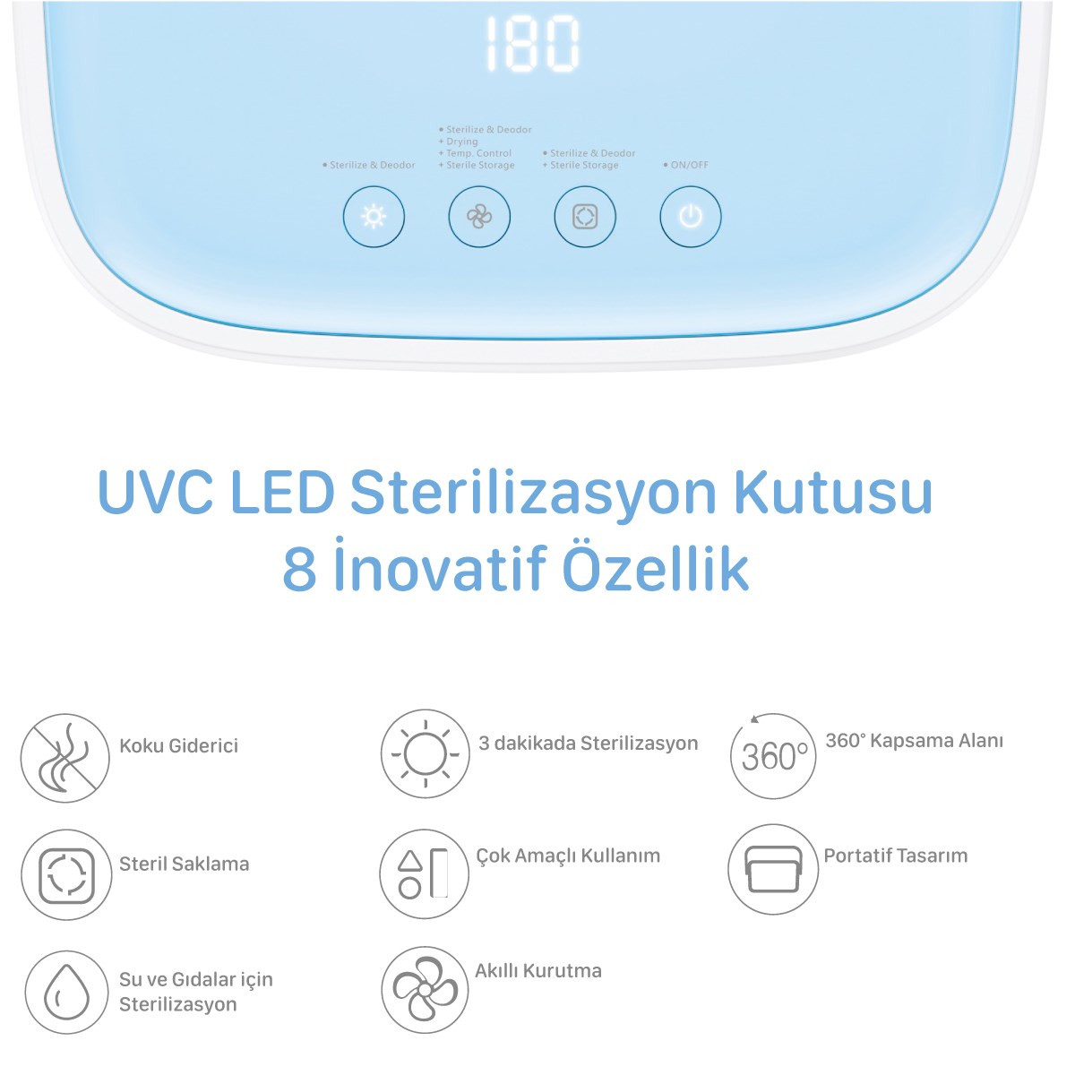 Deerma T5 Ultraviyole (UVC) Sterilizasyon Cihazı Orjinal