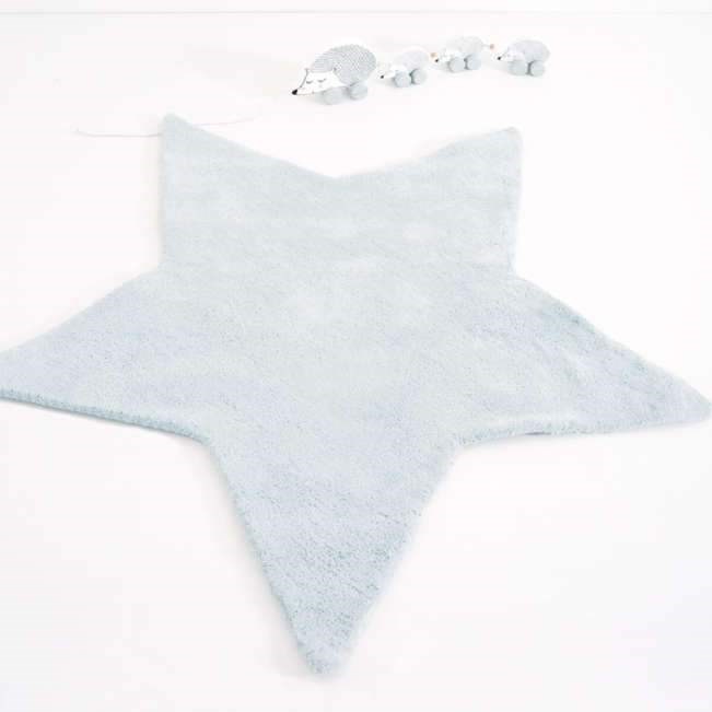 Lilipinso Bebek Odası Halı 114x120 cm Yıldız Blue Orjinal