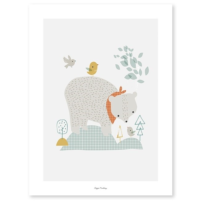 Lilipinso Bebek Odası Poster 30x40 cm Orman Ayısı Orjinal