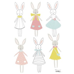 Lilipinso Bebek Odası Çıkartmalar Tavşan Kız 30x42 cm