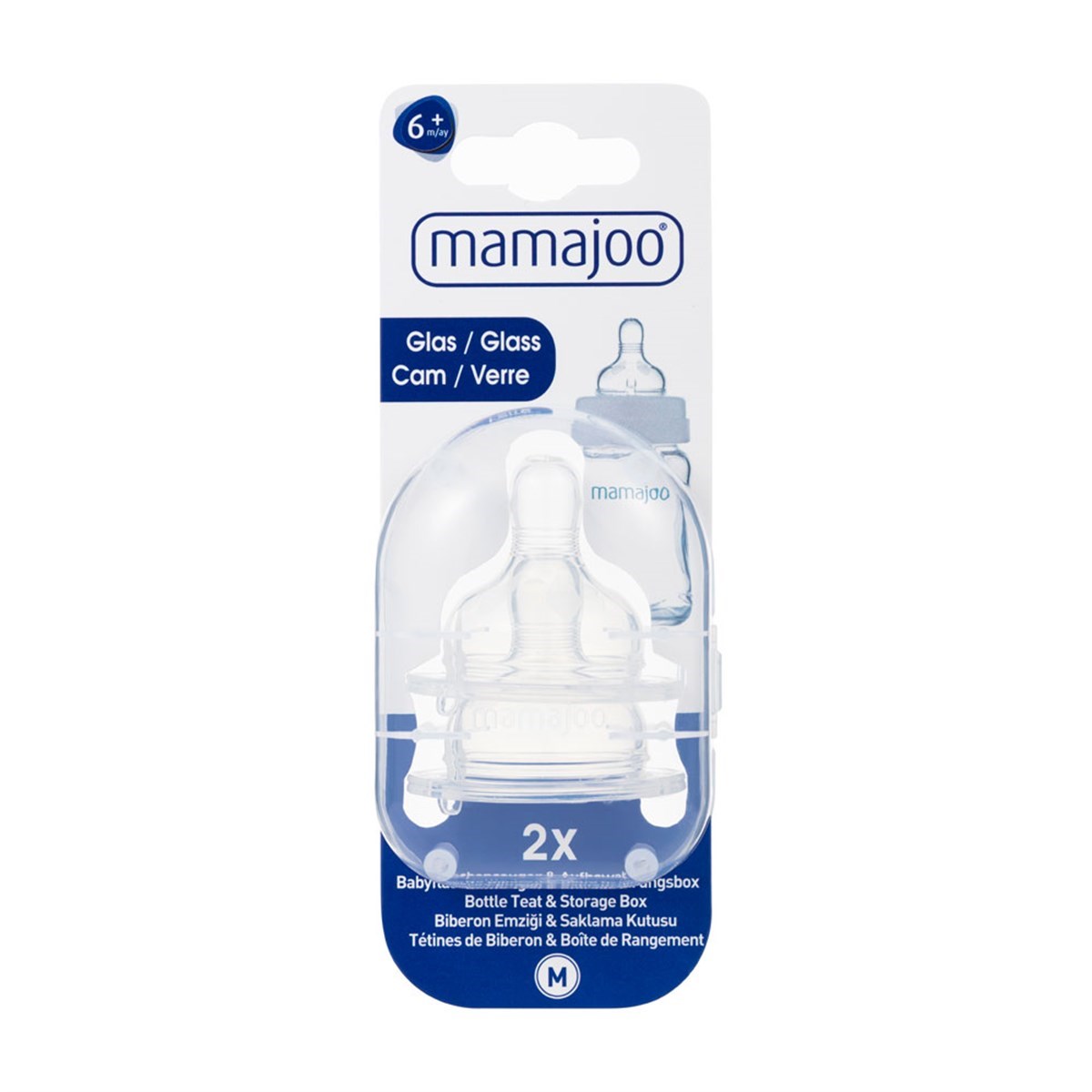 Mamajoo 2'li Silikon Cam Biberon Emziği 6 Ay+ Orjinal