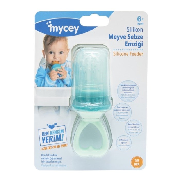 MyCey Güvenli Silikon Meyve Sebze Emziği Yeşil