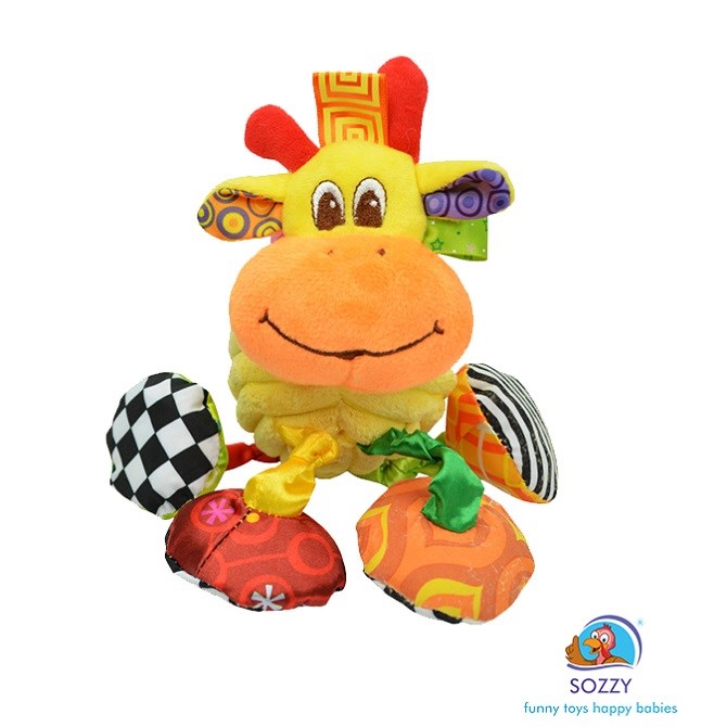 Sozzy Toys Titreşimli ve Çıngıraklı HayvanlarZürafa Orjinal
