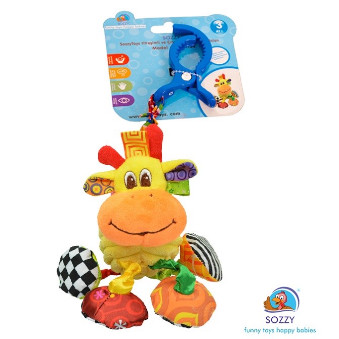Sozzy Toys Titreşimli ve Çıngıraklı HayvanlarZürafa Orjinal