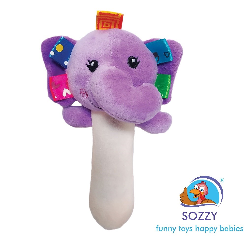Sozzy Toys Çıngıraklı Yumuşak Cri Cri Fil Orjinal