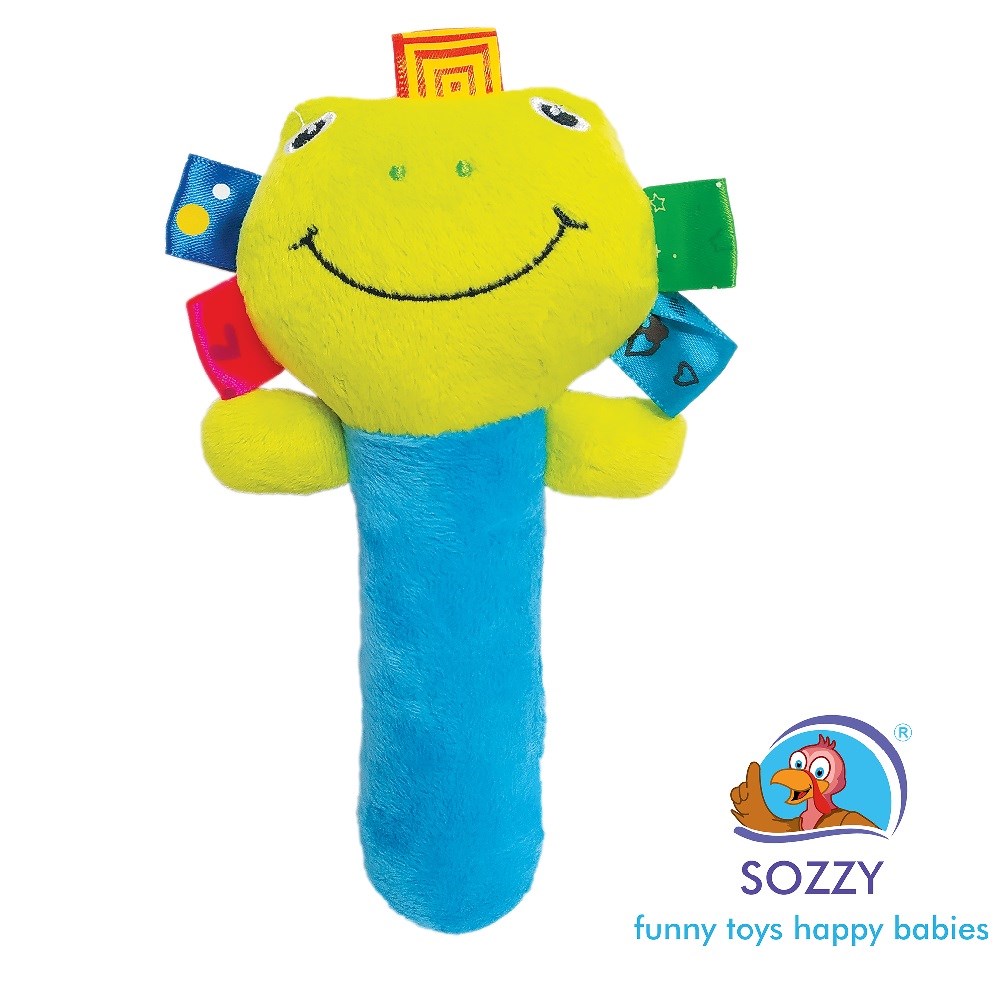 Sozzy Toys Çıngıraklı Yumuşak Cri Cri Sevimli Kurbağa Orjinal
