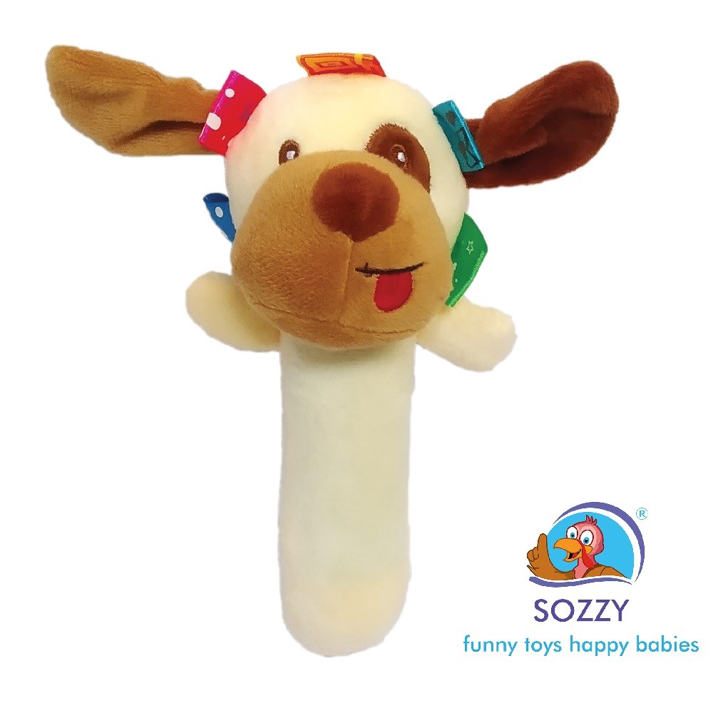 Sozzy Toys Çıngıraklı Yumuşak Cri Cri Köpek Orjinal