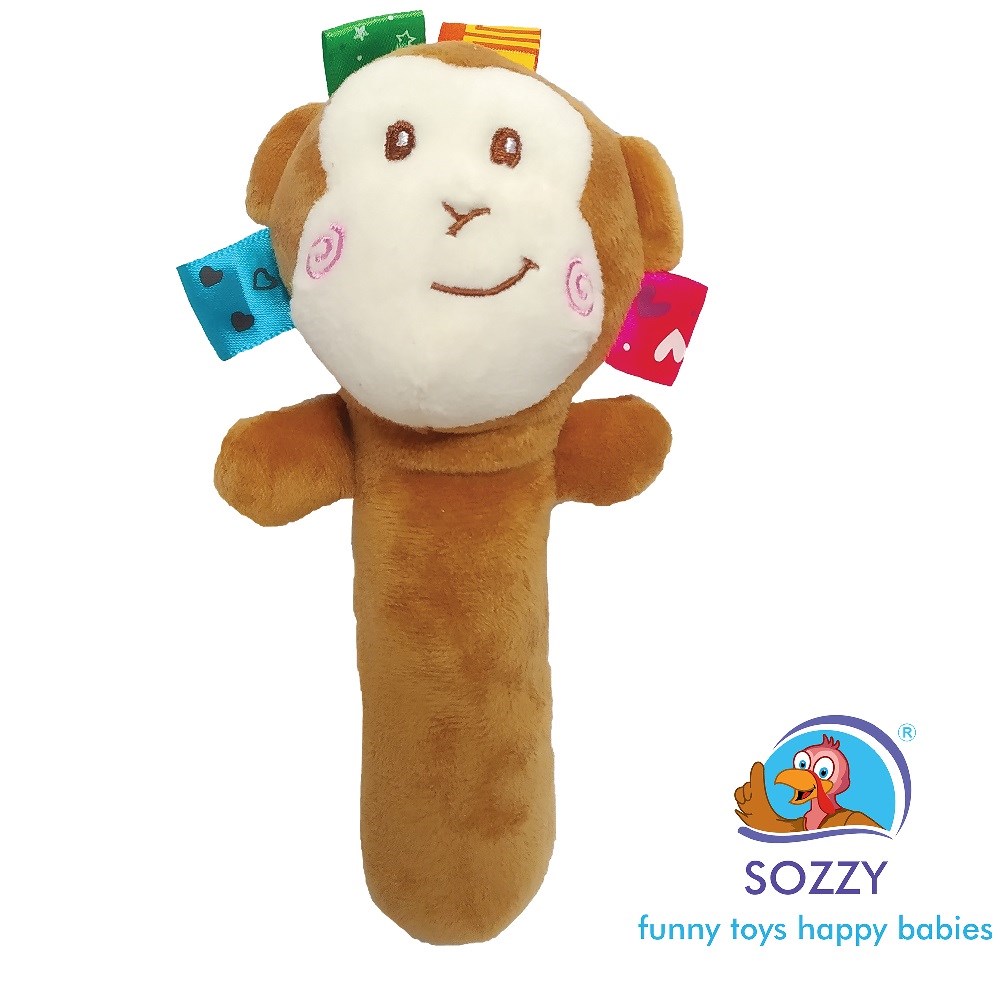 Sozzy Toys Çıngıraklı Yumuşak Cri Cri Maymun Orjinal