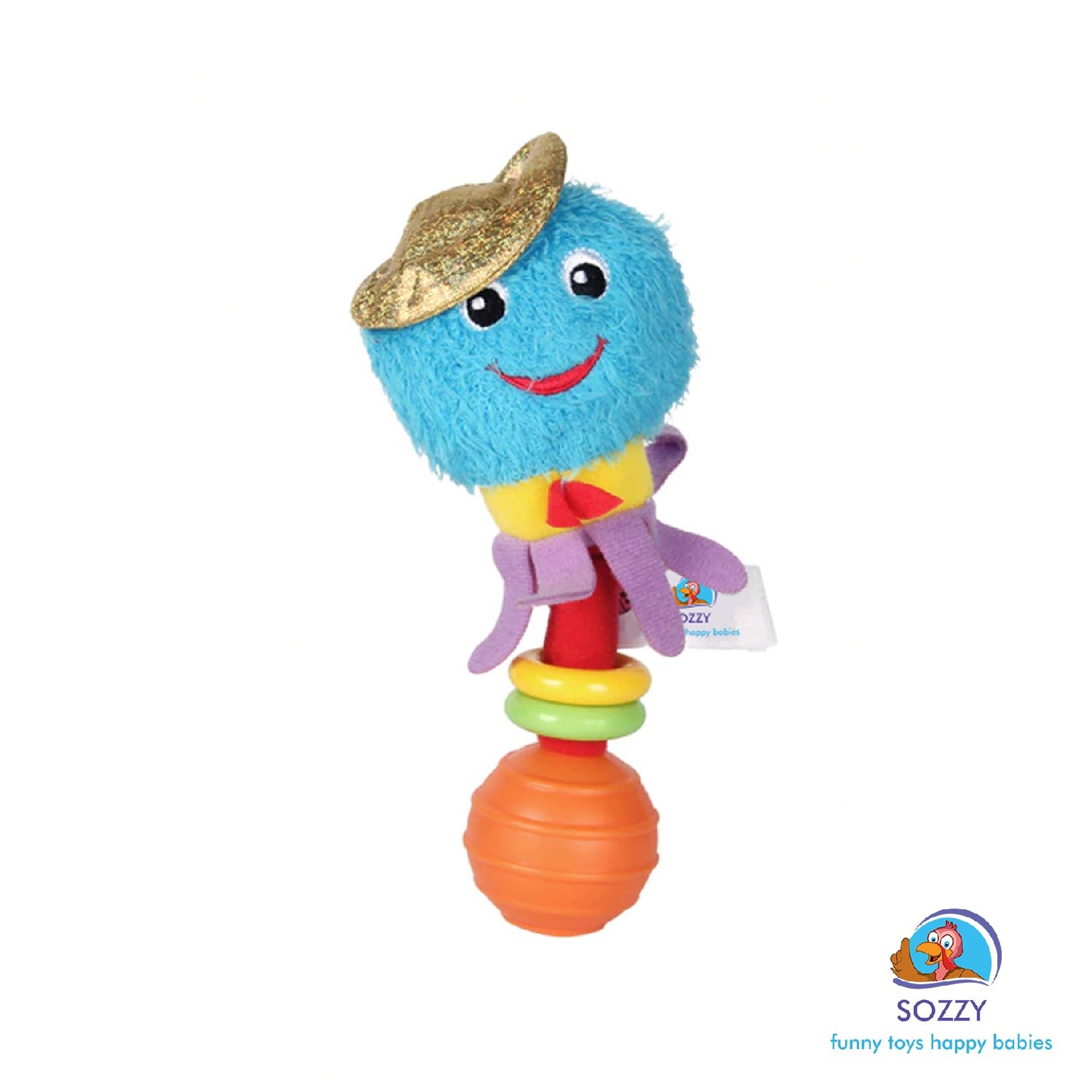 Sozzy Toys Çıngıraklı Renkli Ahtapot Orjinal