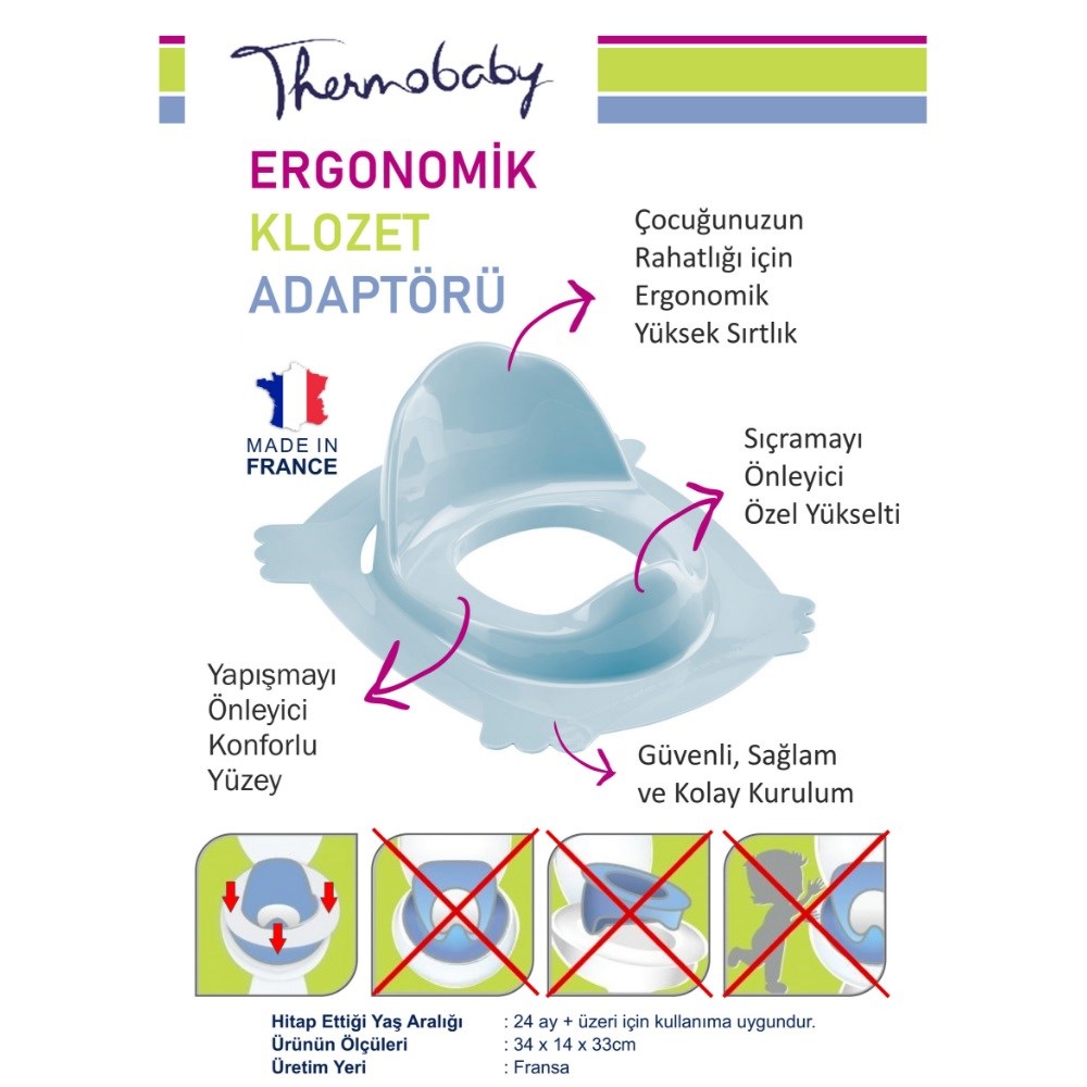Thermobaby Ergonomik Klozet Adaptörü / Buz Mavisi Orjinal