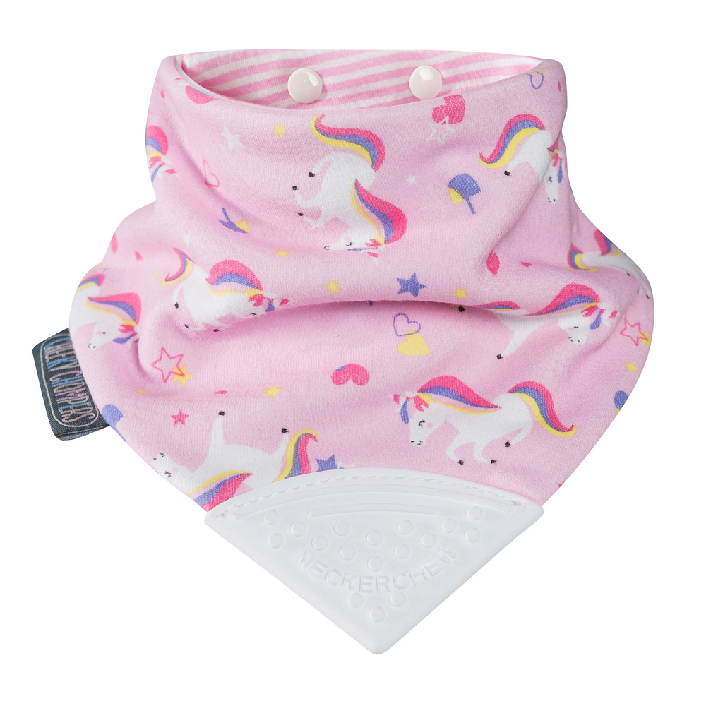 Cheeky Chompers Diş Kaşıyıcılı Fular Önlük -Unicorn Love Orjinal