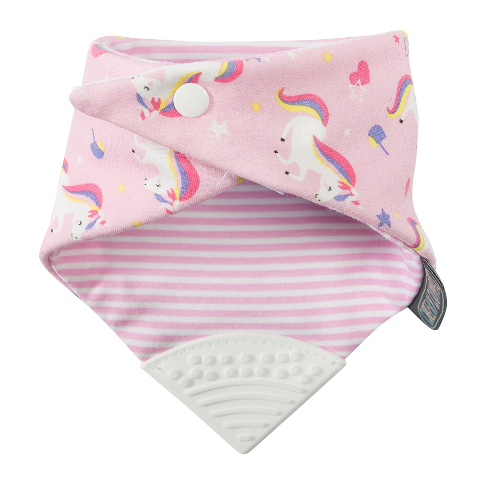 Cheeky Chompers Diş Kaşıyıcılı Fular Önlük -Unicorn Love Orjinal