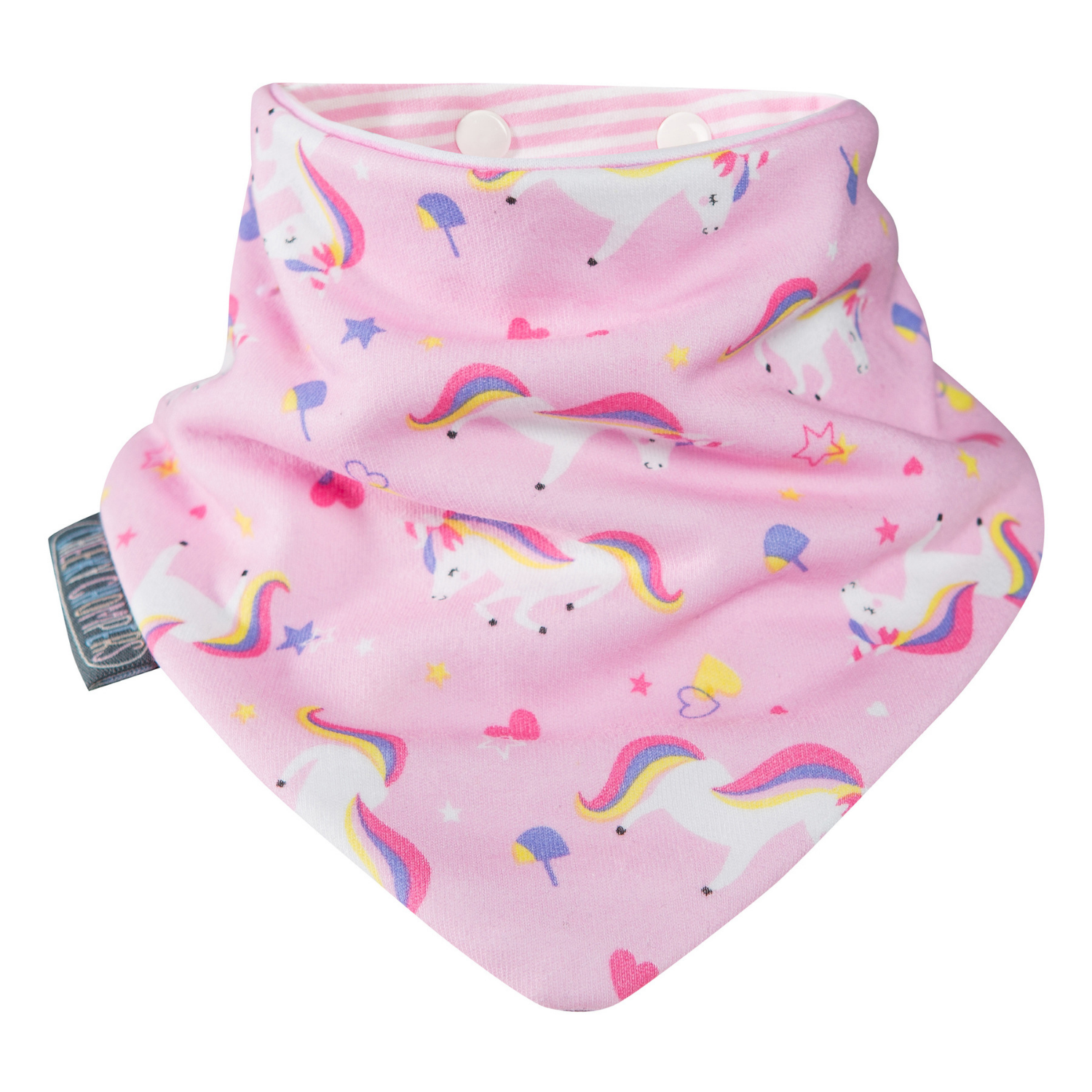 Cheeky Chompers Fular Önlük İkili Unicorn & Dots Orjinal