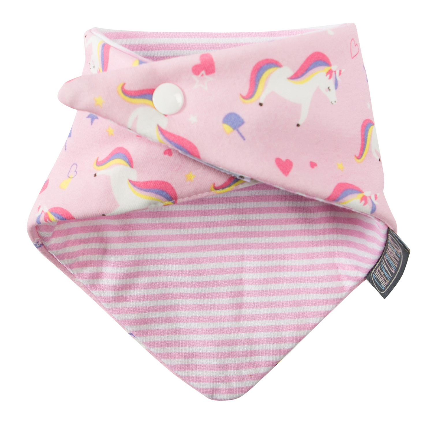 Cheeky Chompers Fular Önlük İkili Unicorn & Dots Orjinal