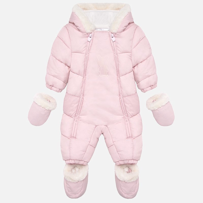 Mayoral Kışlık Bebek Kürklü Astronot Tulum Pembe