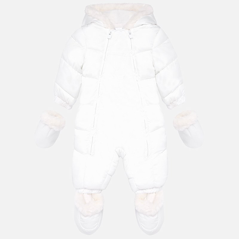 Mayoral Kışlık Bebek Kürklü Astronot Tulum Beyaz