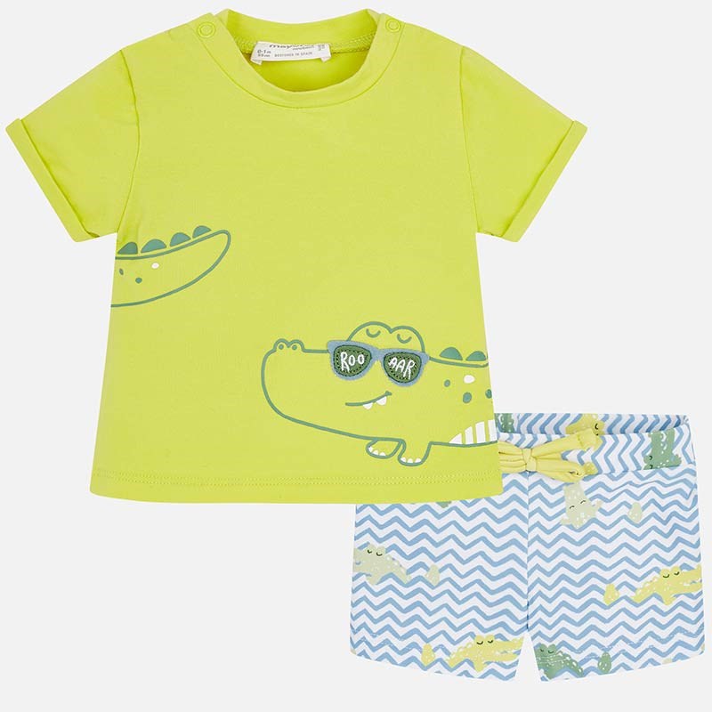 Mayoral Yazlık Erkek Bebek T-shirt Mayo 2'li Set Yeşil