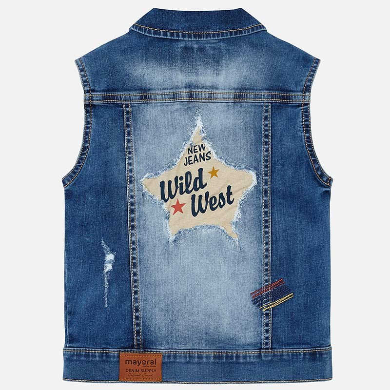 Mayoral Yazlık Erkek Denim Yelek Mavi
