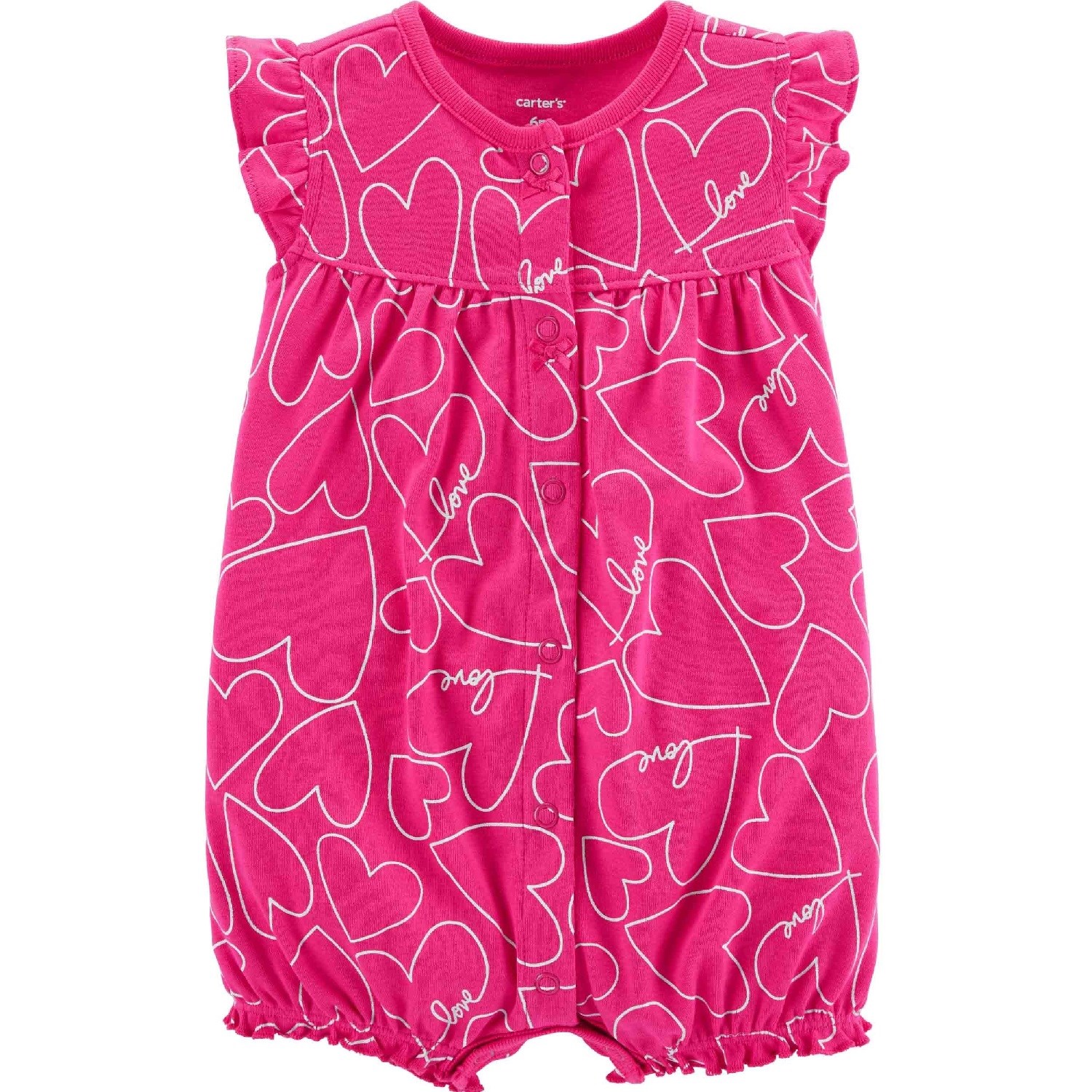 Carter's Yazlık Kız Bebek Romper Tulum Mavi
