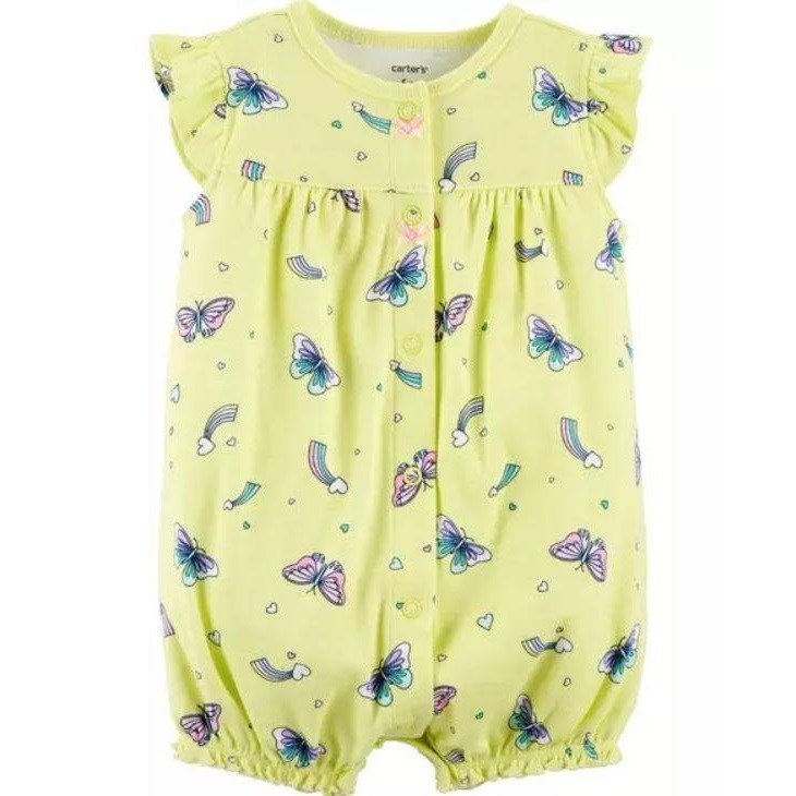 Carter's Yazlık Kız Bebek Romper Tulum Sarı