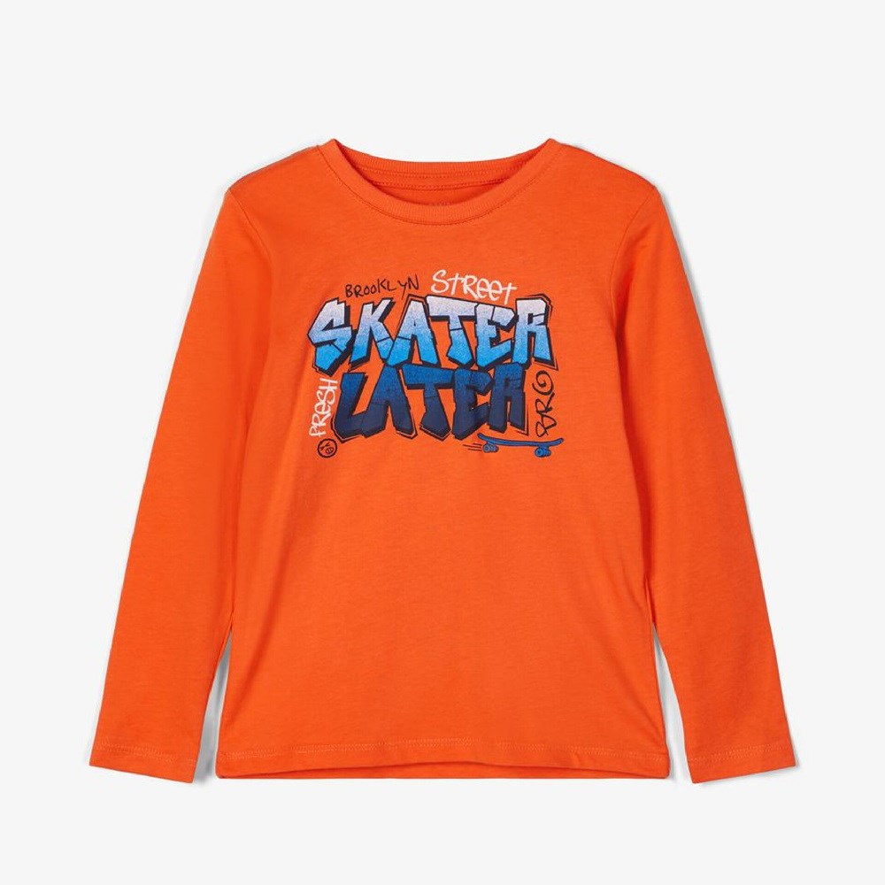 Name It Erkek Organik Pamuk Sweatshirt Turuncu