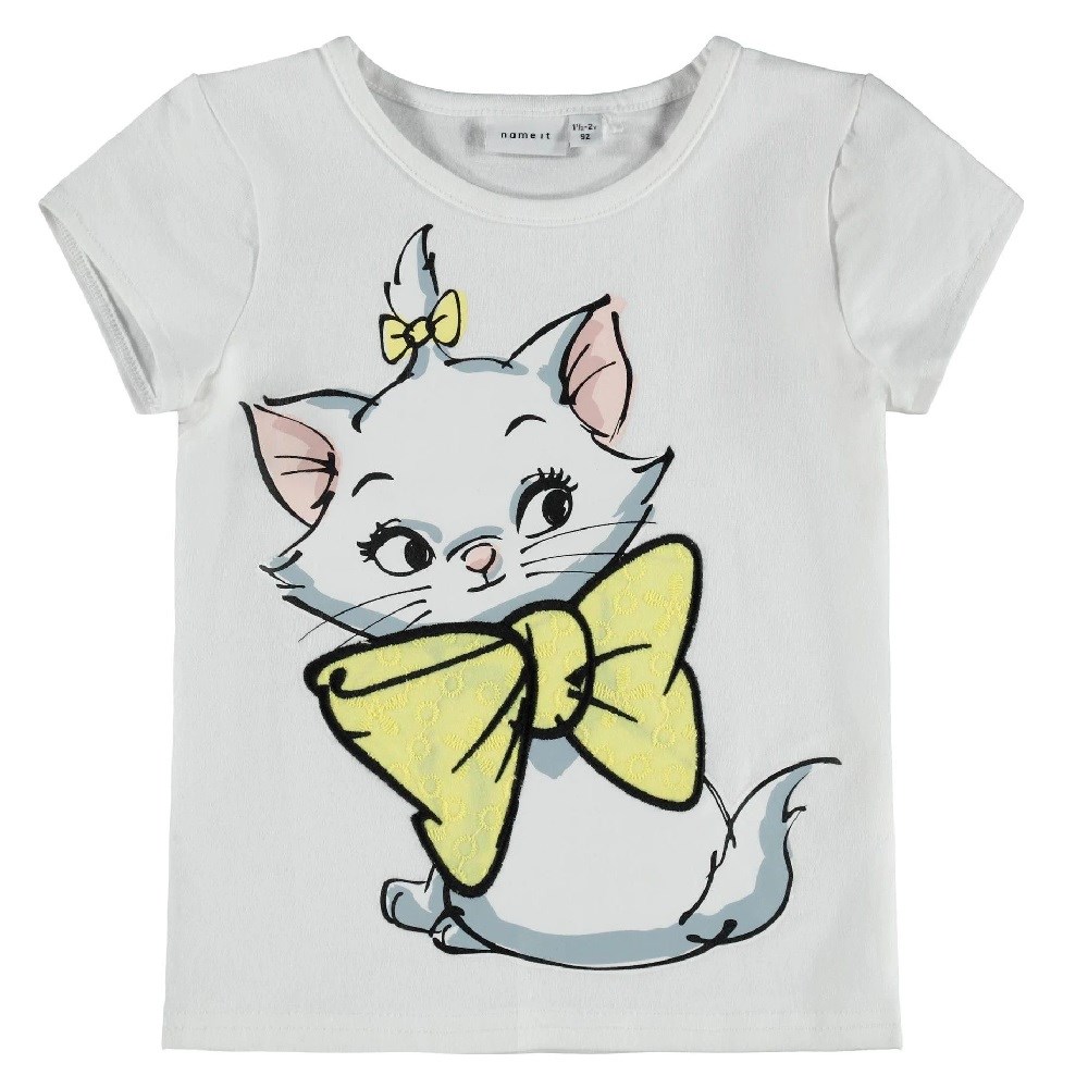 Name It Kız Yazlık Disney Lisanslı Kısa Kollu Tshirt Beyaz