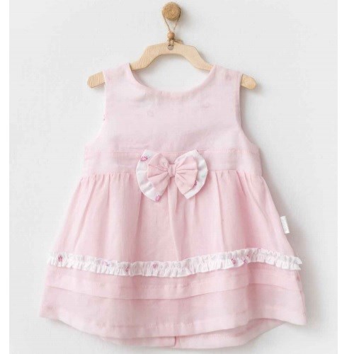 Andywawa Yazlık Kız Bebek Şık Elbise Pembe
