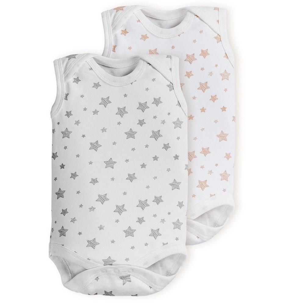 BabyCosy Organik Bebek Penye Body 2'li Set Beyaz