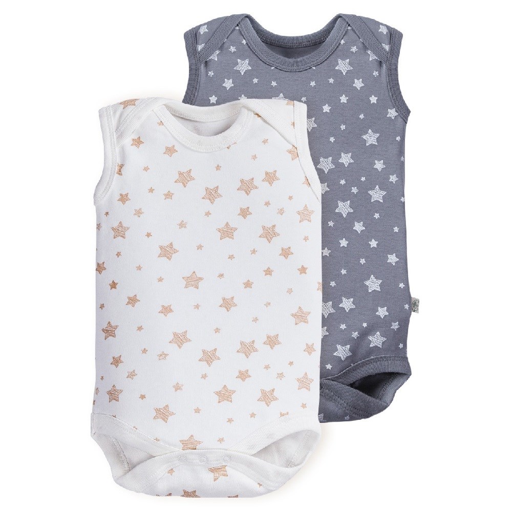 BabyCosy Organik Bebek Penye Body 2'li Set Beyaz